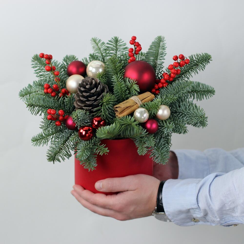 Рождественская композиция в коробке