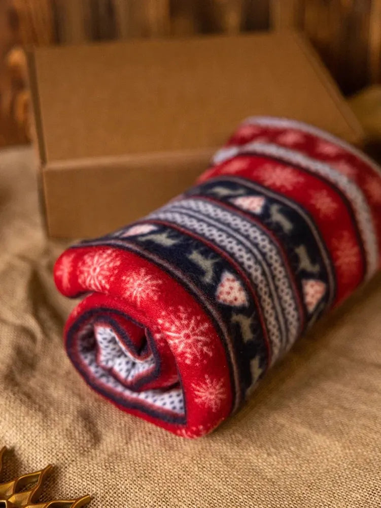 Новогодний подарочный набор с пледом