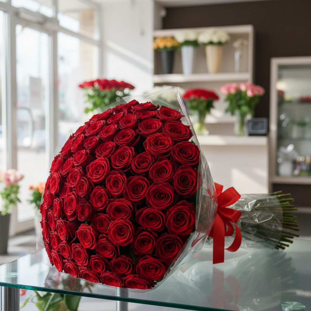 Букет из 101 красной розы